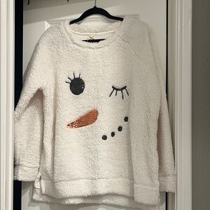 Faded Glory Cream Snowman Sweater